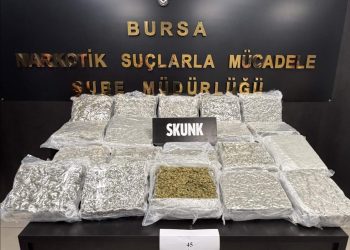 Bursa’da Uyuşturucu Ticareti Operasyonunda 45 Kilogram Esrar Ele  Geçirildi.